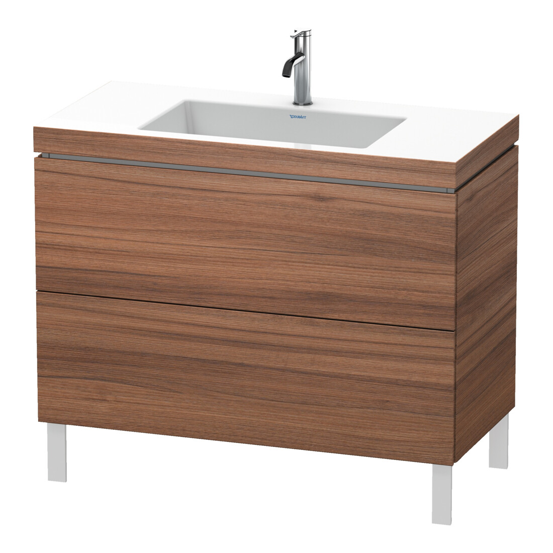 Duravit Meuble sous lavabo c-bonded L-Cube 100x48cm, 1 tiroir, N Nat, 2 coulisses, deb.