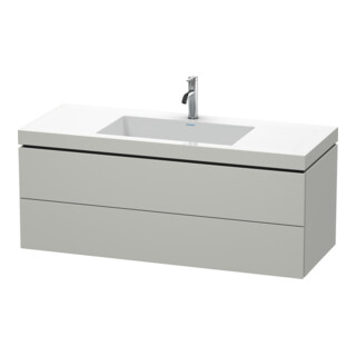 Duravit Meuble sous lavabo c-bonded L-Cube 120x48 cm, 1 HL, bg ma, 2 tiroirs, suspendu