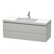 Duravit Meuble sous lavabo c-bonded L-Cube 120x48 cm, 1 HL, bg ma, 2 tiroirs, suspendu