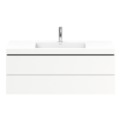 Duravit Meuble sous lavabo c-bonded L-Cube 120x48 cm, 1 HL, blanc mat, 2 tiroirs, suspendu