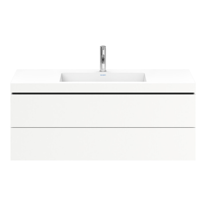 Duravit Meuble sous lavabo c-bonded L-Cube 120x48 cm, 1 HL, blanc mat, 2 tiroirs, suspendu