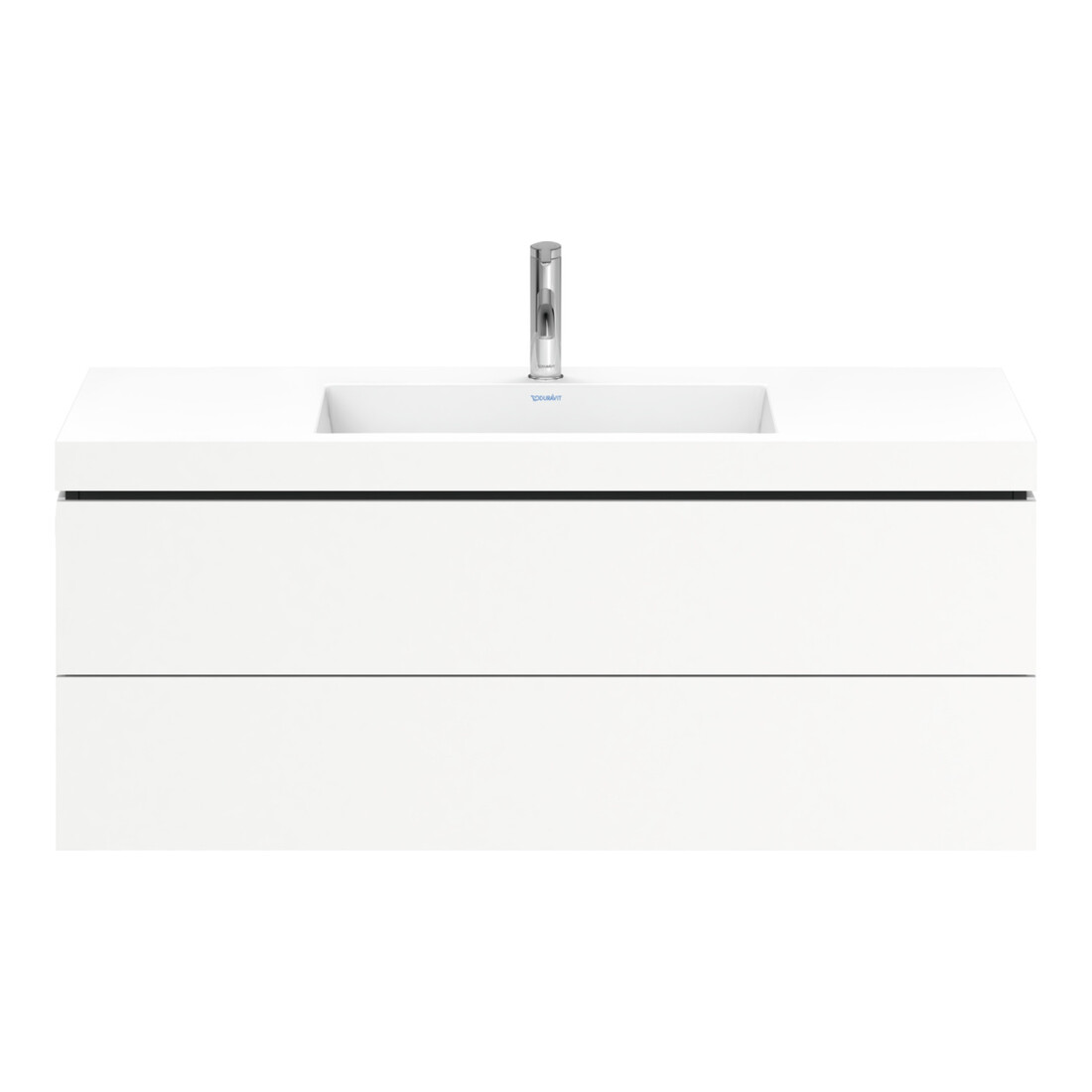 Duravit Meuble sous lavabo c-bonded L-Cube 120x48 cm, 1 HL, blanc mat, 2 tiroirs, suspendu