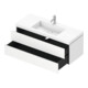 Duravit Meuble sous lavabo c-bonded L-Cube 120x48 cm, 1 HL, blanc mat, 2 tiroirs, suspendu-5
