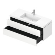 Duravit Meuble sous lavabo c-bonded L-Cube 120x48 cm, 1 HL, blanc mat, 2 tiroirs, suspendu-5