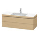 Duravit Meuble sous lavabo c-bonded L-Cube 120x48 cm, 1 HL, chêne naturel, 2 tiroirs-1