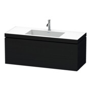 Duravit Meuble sous lavabo c-bonded L-Cube 120x48 cm, 1 HL, chêne noir, 1 tiroir