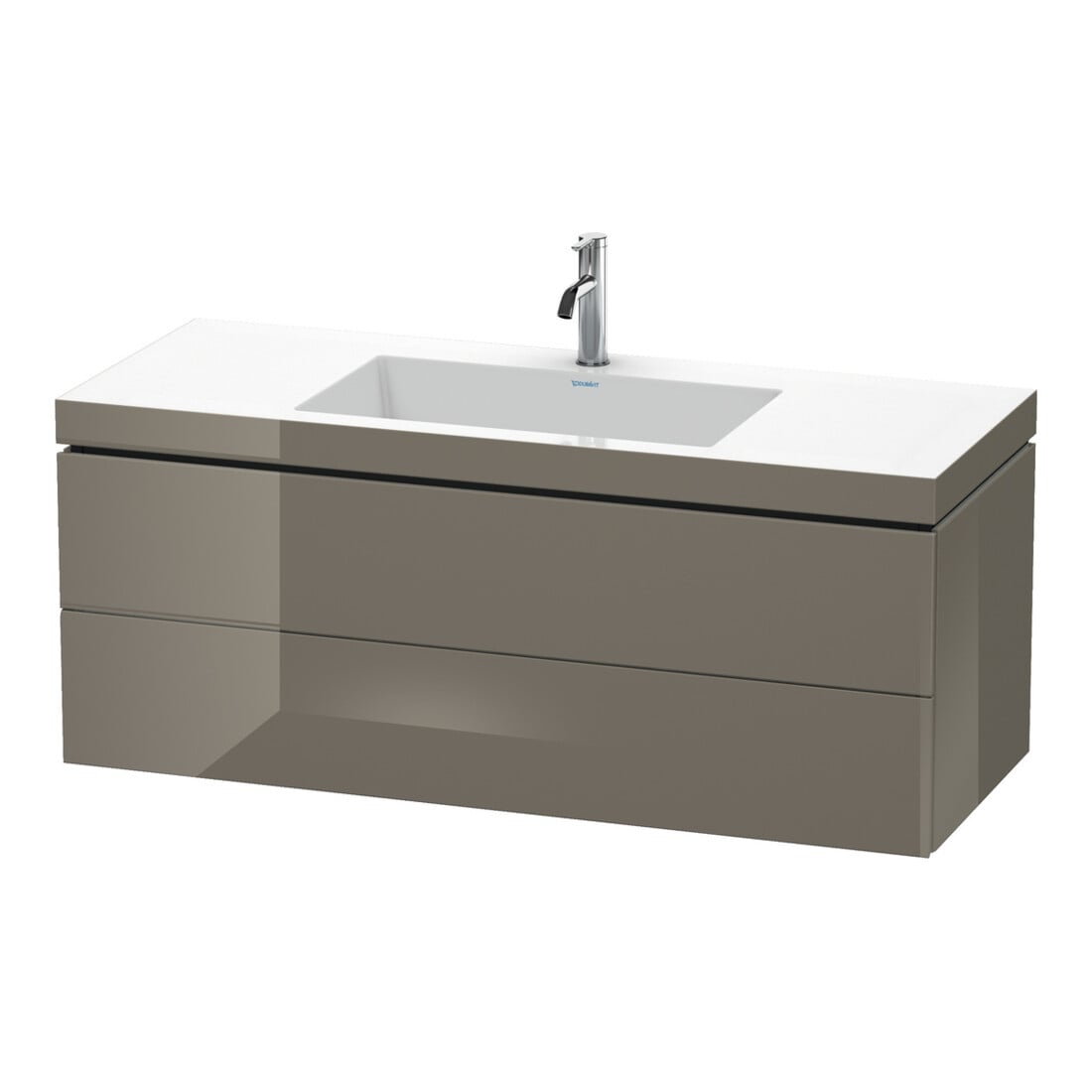 Duravit Meuble sous-lavabo c-bonded L-Cube 120x48 cm, 1 HL, f G hgl, 2 tiroirs, suspendu