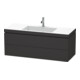 Duravit Meuble sous-lavabo c-bonded L-Cube 120x48 cm, 1 HL, gris, 2 tiroirs, suspendu-1