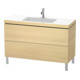 Duravit Meuble sous-lavabo c-bonded L-Cube 120x48 cm, 1 HL, méd. œuf, 2 tiroirs, deb.-1