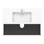 Duravit Meuble sous lavabo c-bonded L-Cube 120x48 cm, 1 porte, blanc hgl, 2 tiroirs, suspendu-5