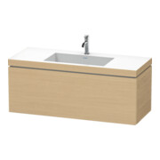 Duravit Meuble sous lavabo c-bonded L-Cube 120x48 cm, 1 porte, chêne naturel, 1 tiroir