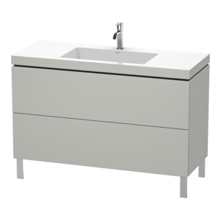 Duravit Meuble sous-lavabo c-bonded L-Cube 120x48 cm, 1 tiroir, 2 coulissants, debout