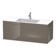 Duravit Meuble sous-lavabo c-bonded L-Cube 120x48 cm, 1 tiroir, blanc brillant, 1 tiroir, suspendu