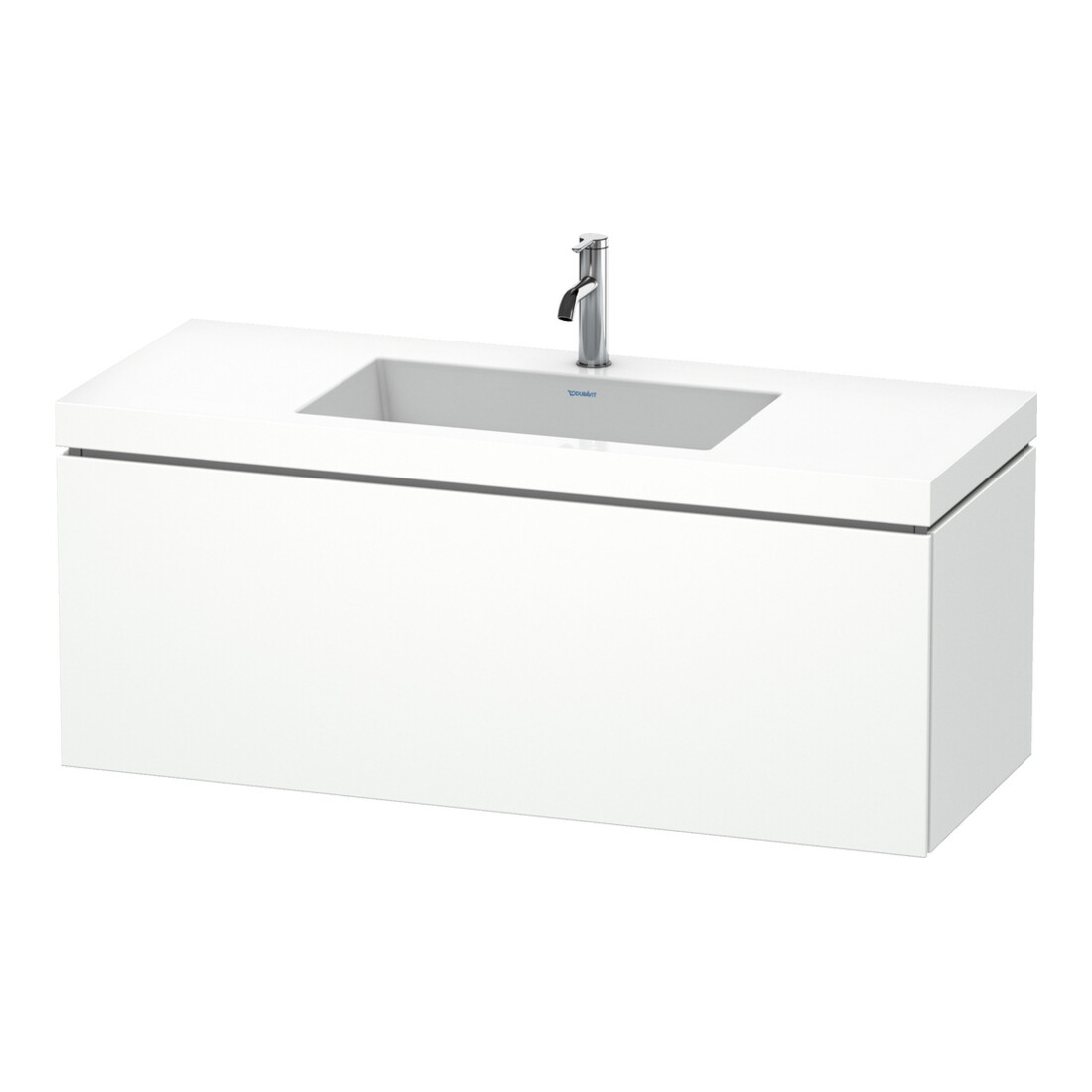 Duravit Meuble sous-lavabo c-bonded L-Cube 120x48 cm, 1 tiroir, blanc mat, suspendu