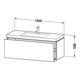 Duravit Meuble sous-lavabo c-bonded L-Cube 120x48 cm, 1 tiroir, blanc mat, suspendu-4