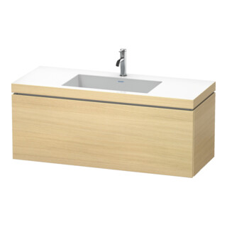 Duravit Meuble sous-lavabo c-bonded L-Cube 120x48 cm, 1 tiroir, chêne médium, suspendu