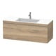 Duravit Meuble sous-lavabo c-bonded L-Cube 120x48 cm, 1 tiroir, chêne miel, 1 coulissant, suspendu-1