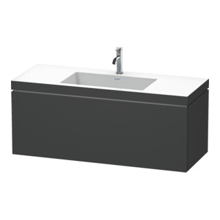 Duravit Meuble sous-lavabo c-bonded L-Cube 120x48 cm, 1 tiroir, graph ma, suspendu