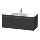 Duravit Meuble sous-lavabo c-bonded L-Cube 120x48 cm, 1 tiroir, gris mat, suspendu-1