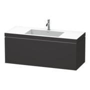 Duravit Meuble sous-lavabo c-bonded L-Cube 120x48 cm, 1 tiroir, gris mat, suspendu-1
