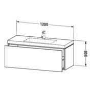 Duravit Meuble sous-lavabo c-bonded L-Cube 120x48 cm, 1 tiroir, suspendu-4