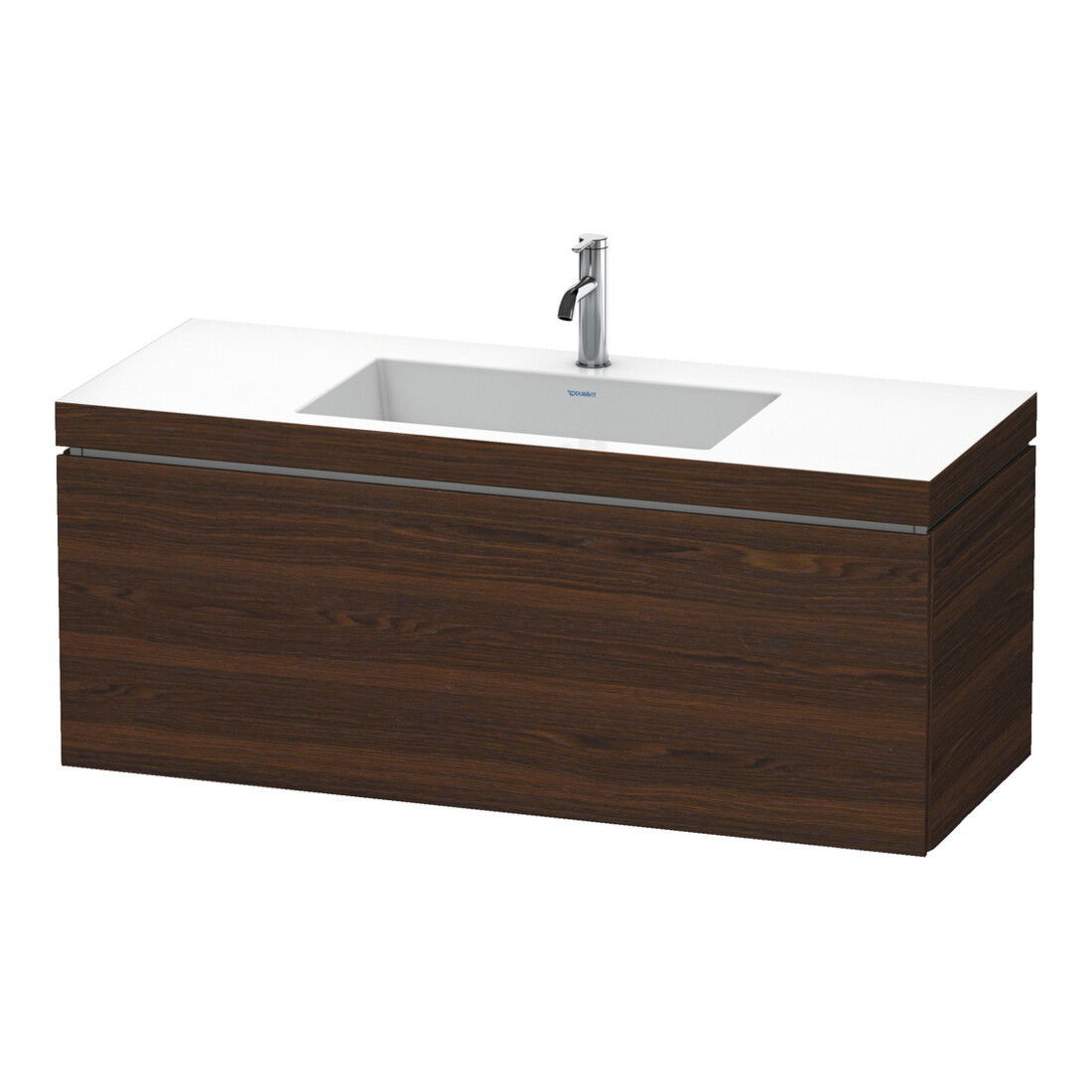 Duravit Meuble sous lavabo c-bonded L-Cube 120x48 cm, 1 tiroir, suspendu, N brossé