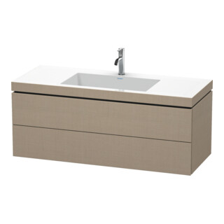 Duravit Meuble sous lavabo c-bonded L-Cube 120x48 cm, 1 trou, sans, 2 tiroirs, suspendu