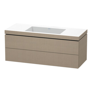 Duravit Meuble sous-lavabo c-bonded L-Cube 120x48 cm, sans robinet, 2 tiroirs, suspendu