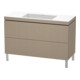 Duravit Meuble sous lavabo c-bonded L-Cube 120x48 cm, sans robinet, laqué, 2 tiroirs, debout-1