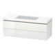 Duravit Meuble sous-lavabo c-bonded L-Cube 120x48 cm, sans trop-plein, blanc brillant, 2 tiroirs, suspendu-1