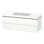 Duravit Meuble sous-lavabo c-bonded L-Cube 120x48 cm, sans trop-plein, blanc mat, 2 tiroirs, suspendu-1