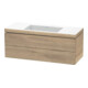 Duravit Meuble sous lavabo c-bonded L-Cube 120x48 cm, sans trop-plein, E marbre, 2 tiroirs, suspendu-1