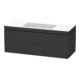 Duravit Meuble sous-lavabo c-bonded L-Cube 120x48 cm, sans trop-plein, gris, 2 tiroirs, suspendu-1