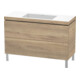 Duravit Meuble sous-lavabo c-bonded L-Cube 120x48 cm, sans trop-plein, marbre œuf, 2 tiroirs, debout-1