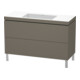 Duravit Meuble sous-lavabo c-bonded L-Cube 120x48 cm, sans trou, 2 tiroirs, debout-1