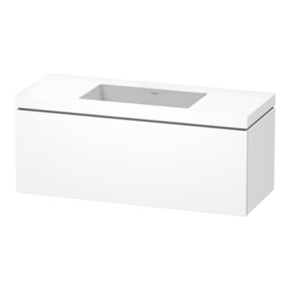 Duravit Meuble sous-lavabo c-bonded L-Cube 120x48 cm, sans trou, blanc mat, 1 tiroir, suspendu