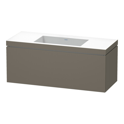 Duravit Meuble sous-lavabo c-bonded L-Cube 120x48 cm, sans trou, blanc mat, 1 tiroir, suspendu