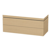 Duravit Meuble sous-lavabo c-bonded L-Cube 120x48 cm, sans trou, chêne naturel, 2 tiroirs