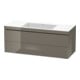 Duravit Meuble sous-lavabo c-bonded L-Cube 120x48 cm, sans trou, gris brillant, 2 tiroirs, suspendu-1