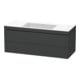 Duravit Meuble sous lavabo c-bonded L-Cube 120x48 cm, sans trou, gris mat, 2 tiroirs, suspendu-1