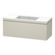 Duravit Meuble sous lavabo c-bonded L-Cube 120x48 cm, sans trou, Taupe mat, 1 tiroir, suspendu-1