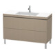 Duravit Meuble sous lavabo c-bonded L-Cube 120x48cm, 1 robinet, sans, 2 tiroirs, deb.-1