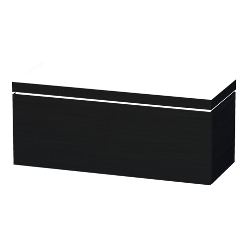 Duravit Meuble sous lavabo c-bonded L-Cube 120x48cm, sans trop-plein, chêne noir, 1 tiroir