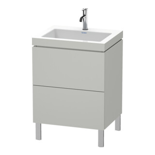 Duravit Meuble sous lavabo c-bonded L-Cube 60 x 48 cm, 1 HL, bg ma, 2 tiroirs, deb.