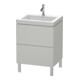 Duravit Meuble sous lavabo c-bonded L-Cube 60 x 48 cm, 1 HL, bg ma, 2 tiroirs, deb.-1