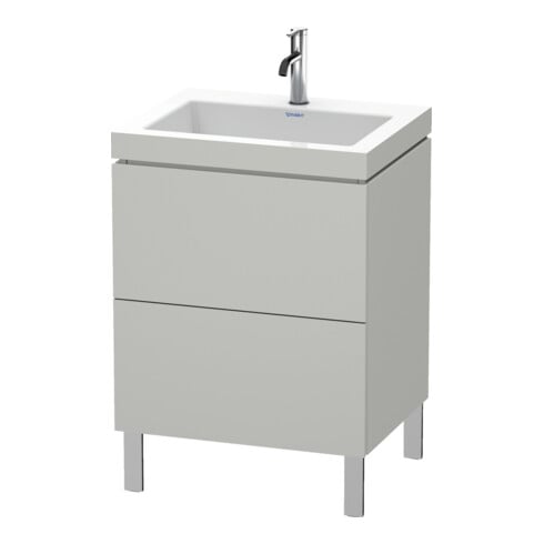 Duravit Meuble sous lavabo c-bonded L-Cube 60 x 48 cm, 1 HL, bg ma, 2 tiroirs, deb.