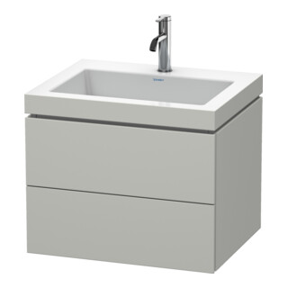 Duravit Meuble sous-lavabo c-bonded L-Cube 60 x 48 cm, 1 HL, bg ma, 2 tiroirs, suspendu