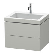 Duravit Meuble sous-lavabo c-bonded L-Cube 60 x 48 cm, 1 HL, bg ma, 2 tiroirs, suspendu