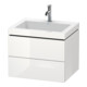 Duravit Meuble sous-lavabo c-bonded L-Cube 60 x 48 cm, 1 HL, blanc brillant, 2 tiroirs, suspendu-1