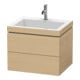 Duravit Meuble sous-lavabo c-bonded L-Cube 60 x 48 cm, 1 HL, chêne naturel, 2 tiroirs-1